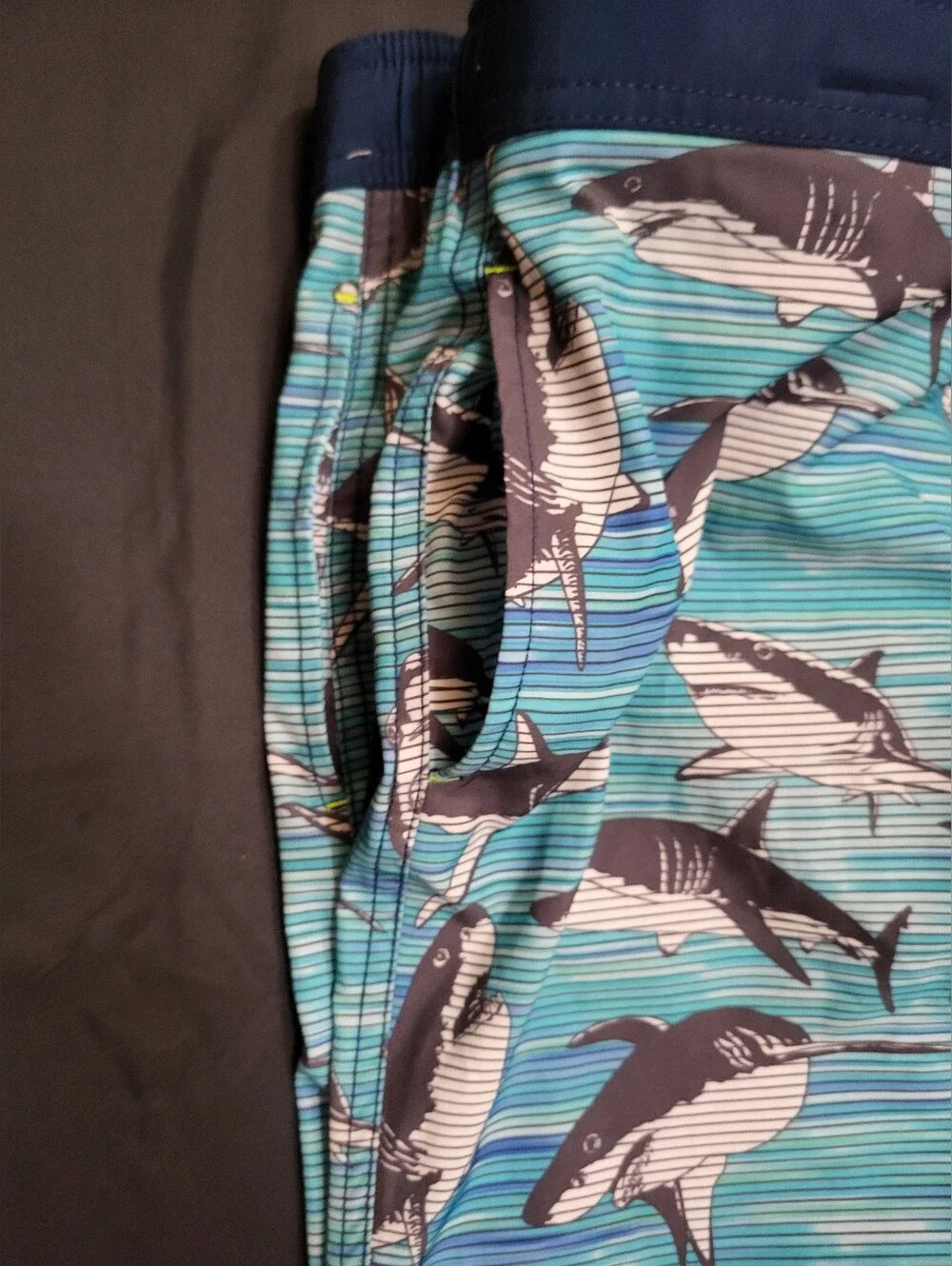 Wonder Nation Swim Trunks All-Over Shark Design Kids Size XXL(18)